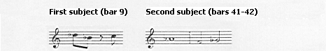 Relationship between first and second subjects of first movement